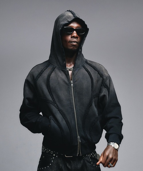 セール】Overdyed Zip-up Parker / オーバーダイジップアップパーカー