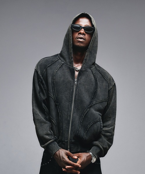 ANDER HUNK（アンダーハンク）の「Overdyed Zip-up Parker / オーバーダイジップアップパーカー（パーカー・メンズ・ブラック/レッド/グレー/その他・SMALL/MEDIUM/LARGE）」の13枚目の写真