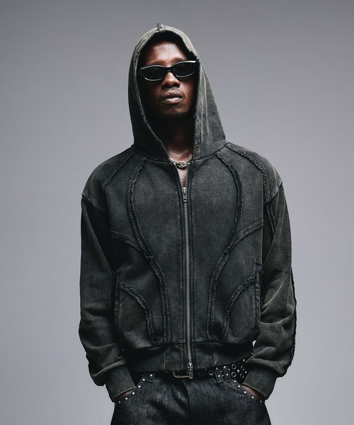 ANDER HUNK（アンダーハンク）の「Overdyed Zip-up Parker / オーバーダイジップアップパーカー（パーカー・メンズ・ブラック/レッド/グレー/その他・SMALL/MEDIUM/LARGE）」の17枚目の写真