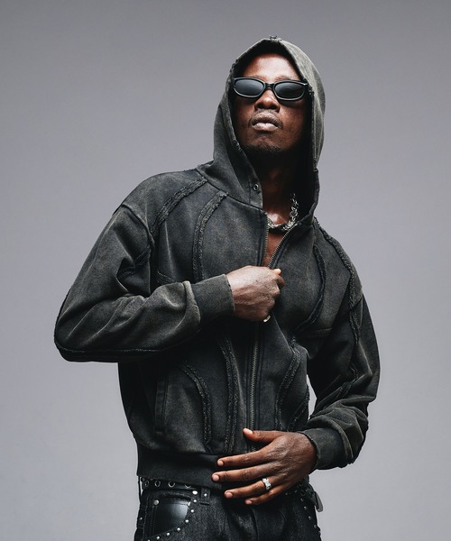 ANDER HUNK（アンダーハンク）の「Overdyed Zip-up Parker / オーバーダイジップアップパーカー（パーカー・メンズ・ブラック/レッド/グレー/その他・SMALL/MEDIUM/LARGE）」の18枚目の写真