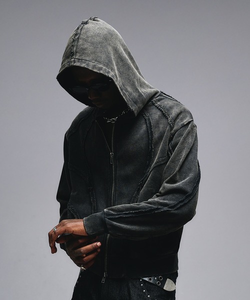 ANDER HUNK（アンダーハンク）の「Overdyed Zip-up Parker / オーバーダイジップアップパーカー（パーカー・メンズ・ブラック/レッド/グレー/その他・SMALL/MEDIUM/LARGE）」の20枚目の写真