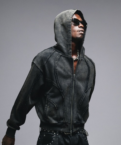 ANDER HUNK（アンダーハンク）の「Overdyed Zip-up Parker / オーバーダイジップアップパーカー（パーカー・メンズ・ブラック/レッド/グレー/その他・SMALL/MEDIUM/LARGE）」の12枚目の写真