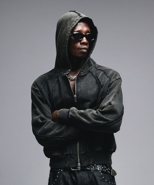 ANDER HUNK（アンダーハンク）の「Overdyed Zip-up Parker / オーバーダイジップアップパーカー（パーカー・メンズ・ブラック/レッド/グレー/その他・SMALL/MEDIUM/LARGE）」の15枚目の写真