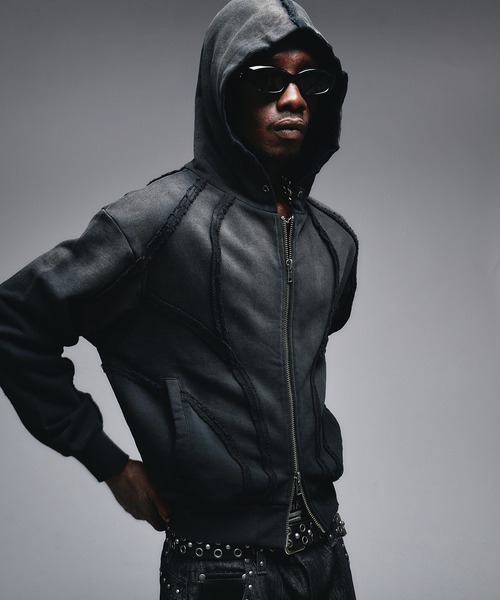 セール】Overdyed Zip-up Parker / オーバーダイジップアップパーカー