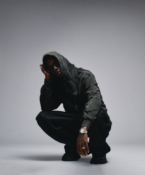 ANDER HUNK（アンダーハンク）の「Overdyed Zip-up Parker / オーバーダイジップアップパーカー（パーカー・メンズ・ブラック/レッド/グレー/その他・SMALL/MEDIUM/LARGE）」の14枚目の写真