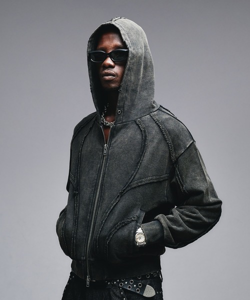 ANDER HUNK（アンダーハンク）の「Overdyed Zip-up Parker / オーバーダイジップアップパーカー（パーカー・メンズ・ブラック/レッド/グレー/その他・SMALL/MEDIUM/LARGE）」の11枚目の写真