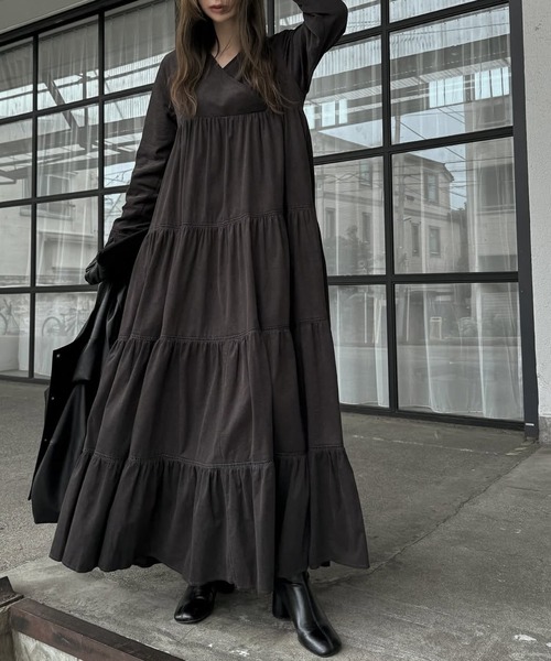 willfully ファジーレースティアードノースリーブワンピース ウィル