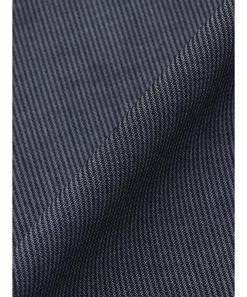 Perfect Suit FActory(パーフェクトスーツファクトリー)の「【ノンアイロン】コーデュロイライク 長袖ワイシャツ【クラシコ】ボタンダウン ブラック/ブルー(ビジネスシャツ・メンズ・ブルー/ブラック・L/M/LL/S)」の5枚目の写真