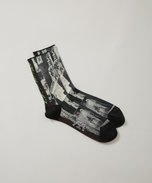 ROSTER SOX(ロスターソックス)の「ROSTER SOX/PEOPLE(ソックス/靴下・メンズ・グリーン/オレンジ・23-25/25-27)」の1枚目の写真