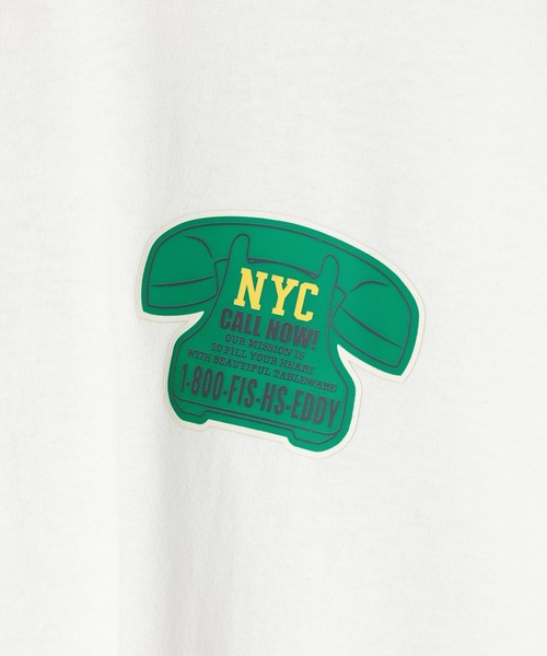 Fishs Eddy（フィッシュエディ）の「【Fishs Eddy(フィッシュエディ)】レイヤードTシャツ【UNISEX】（Tシャツ/カットソー・レディース・オフホワイト/チャコール/ライトグリーン・MEDIUM/LARGE）」の21枚目の写真