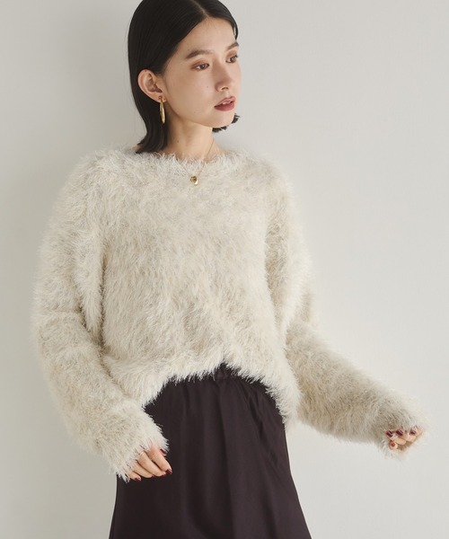 ミックス シャギーニット（ニット/セーター）｜hunch（ハンチ）の