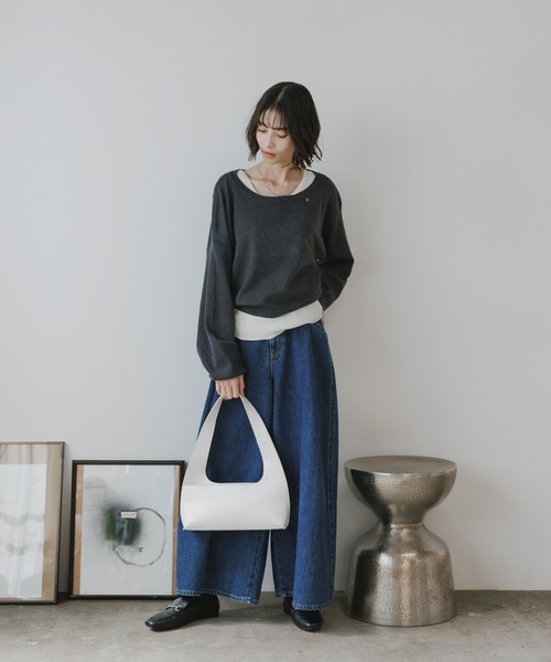 AO2(アオズ)の「Wool Ensemble Knit with Charms / チャーム付き ウール アンサンブルニット 冬服(ニット/セーター・レディース・イエロー/チャコール/ネイビー/ライトブラウン・FREE)」の13枚目の写真