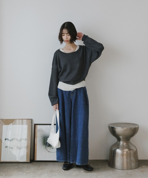 AO2(アオズ)の「Wool Ensemble Knit with Charms / チャーム付き ウール アンサンブルニット 冬服(ニット/セーター・レディース・イエロー/チャコール/ネイビー/ライトブラウン・FREE)」の15枚目の写真