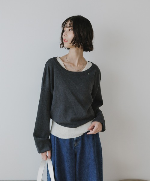 AO2(アオズ)の「Wool Ensemble Knit with Charms / チャーム付き ウール アンサンブルニット 冬服(ニット/セーター・レディース・イエロー/チャコール/ネイビー/ライトブラウン・FREE)」の8枚目の写真