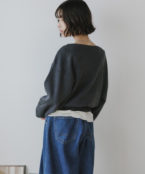 AO2(アオズ)の「Wool Ensemble Knit with Charms / チャーム付き ウール アンサンブルニット 冬服(ニット/セーター・レディース・イエロー/チャコール/ネイビー/ライトブラウン・FREE)」の10枚目の写真