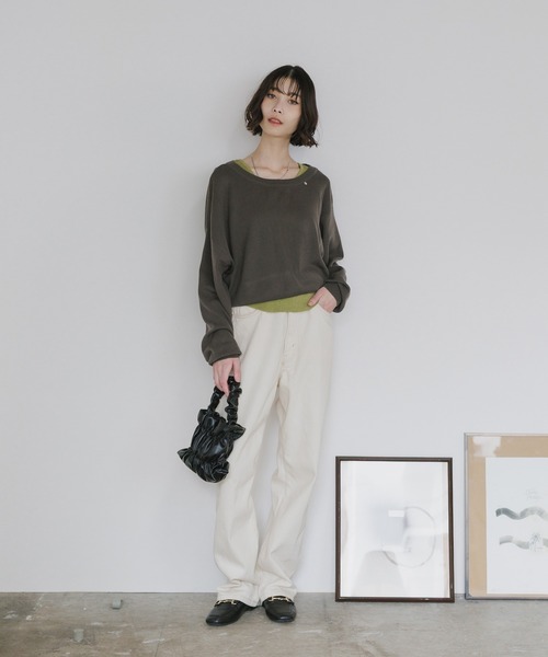 AO2(アオズ)の「Wool Ensemble Knit with Charms / チャーム付き ウール アンサンブルニット 冬服(ニット/セーター・レディース・イエロー/チャコール/ネイビー/ライトブラウン・FREE)」の22枚目の写真