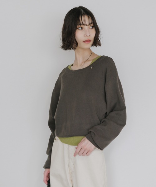 AO2(アオズ)の「Wool Ensemble Knit with Charms / チャーム付き ウール アンサンブルニット 冬服(ニット/セーター・レディース・イエロー/チャコール/ネイビー/ライトブラウン・FREE)」の18枚目の写真