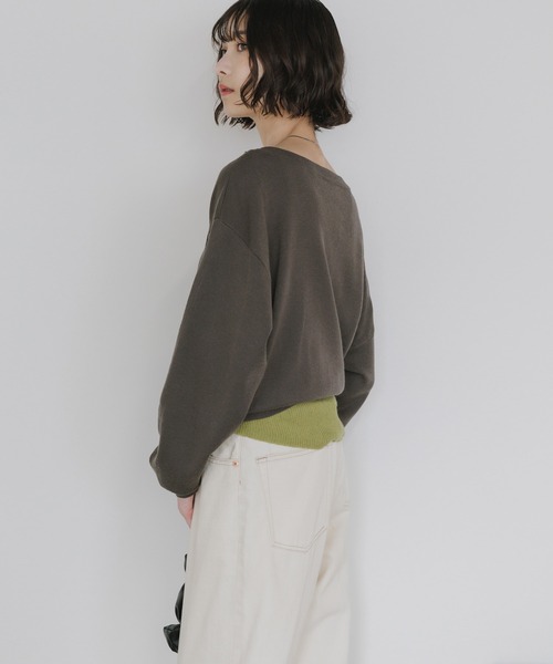 AO2(アオズ)の「Wool Ensemble Knit with Charms / チャーム付き ウール アンサンブルニット 冬服(ニット/セーター・レディース・イエロー/チャコール/ネイビー/ライトブラウン・FREE)」の19枚目の写真