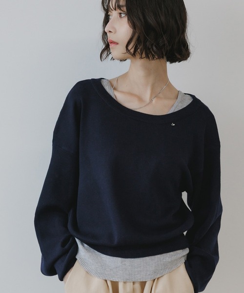 AO2(アオズ)の「Wool Ensemble Knit with Charms / チャーム付き ウール アンサンブルニット 冬服(ニット/セーター・レディース・イエロー/チャコール/ネイビー/ライトブラウン・FREE)」の6枚目の写真