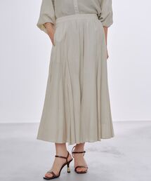 COHINA | ソフトワッシャーランダムマチフレアスカート 【低身長・小柄女性】(スカート)