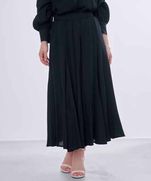 COHINA（コヒナ）の「ソフトワッシャーランダムマチフレアスカート 【低身長・小柄女性】（スカート・レディース・ベージュ/ネイビー・XS-Short/S-Short/XS-Regular/S-Regular）」の2枚目の写真