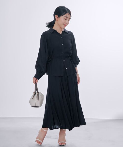 COHINA（コヒナ）の「ソフトワッシャーランダムマチフレアスカート 【低身長・小柄女性】（スカート・レディース・ベージュ/ネイビー・XS-Short/S-Short/XS-Regular/S-Regular）」の7枚目の写真