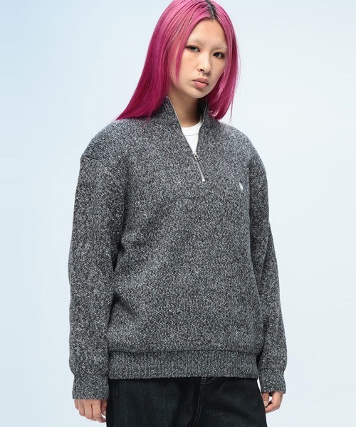 U.S. POLO ASSN.(ユーエスポロアッスン)の「U.S. POLO ASSN. ワンポイント ハーフジップ セーター(ニット/セーター・メンズ・ブラック/オートミール/ネイビー・M/L/LL)」の1枚目の写真