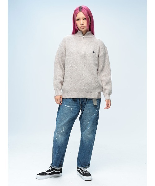U.S. POLO ASSN.(ユーエスポロアッスン)の「U.S. POLO ASSN. ワンポイント ハーフジップ セーター(ニット/セーター・メンズ・ブラック/オートミール/ネイビー・M/L/LL)」の5枚目の写真