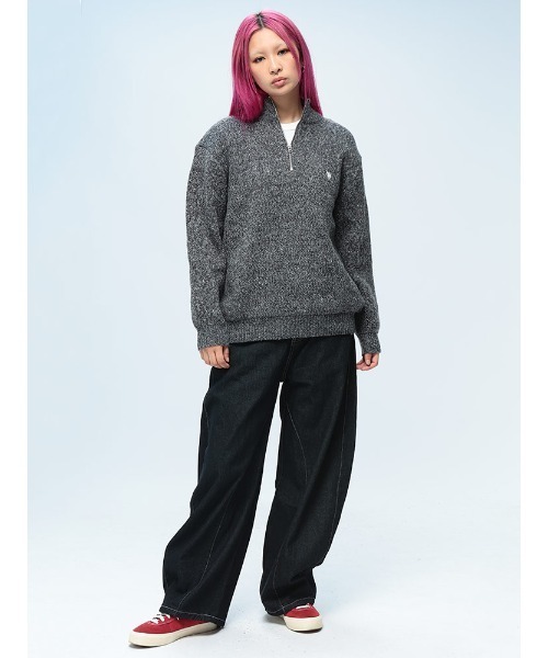 U.S. POLO ASSN.(ユーエスポロアッスン)の「U.S. POLO ASSN. ワンポイント ハーフジップ セーター(ニット/セーター・メンズ・ブラック/オートミール/ネイビー・M/L/LL)」の4枚目の写真