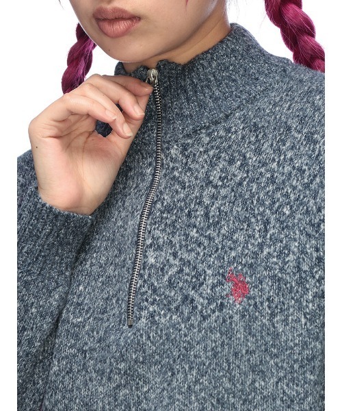 U.S. POLO ASSN.(ユーエスポロアッスン)の「U.S. POLO ASSN. ワンポイント ハーフジップ セーター(ニット/セーター・メンズ・ブラック/オートミール/ネイビー・M/L/LL)」の11枚目の写真