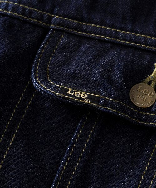 Lee(リー)の「Lee × FREAK'S STORE/リー 別注 101-J RIDERS JACKET/リー ワンオーワン ジェー デニム ライダース ジャケット(デニムジャケット・メンズ・ネイビー/ダークネイビー・MEDIUM/LARGE)」の10枚目の写真