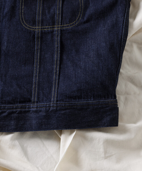 Lee(リー)の「Lee × FREAK'S STORE/リー 別注 101-J RIDERS JACKET/リー ワンオーワン ジェー デニム ライダース ジャケット(デニムジャケット・メンズ・ネイビー/ダークネイビー・MEDIUM/LARGE)」の15枚目の写真