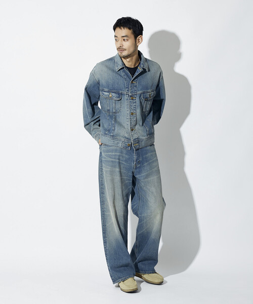 Lee(リー)の「Lee × FREAK'S STORE/リー 別注 101-J RIDERS JACKET/リー ワンオーワン ジェー デニム ライダース ジャケット(デニムジャケット・メンズ・ネイビー/ダークネイビー・MEDIUM/LARGE)」の19枚目の写真