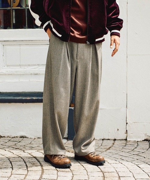 ヘリンボーンワイドパンツ（その他パンツ）｜niko and（ニコアンド