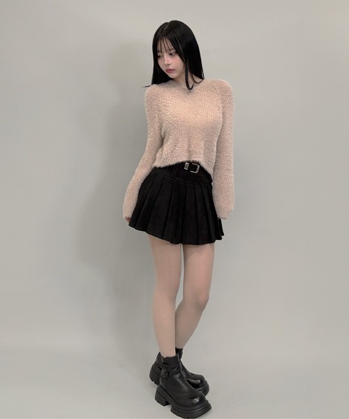 FOLLOWIN(フォロウィン)の「バックカットデザインショットシャギーニット(ニット/セーター・レディース・ベージュ/アイボリー/ブラック・FREE)」の16枚目の写真