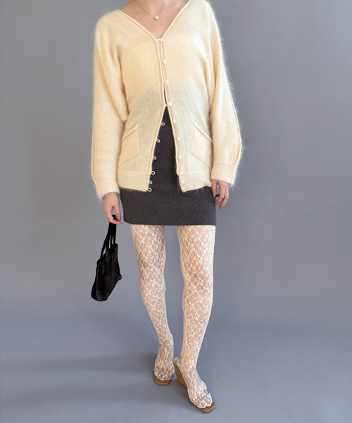 EDIT. FOR LULU（エディットフォールル）の「カシミヤミニスカート（スカート・レディース・ブラウン/ネイビー・FREE）」の4枚目の写真