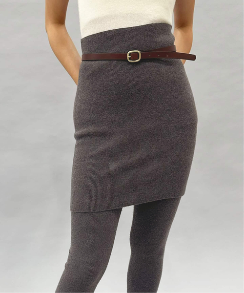 EDIT. FOR LULU（エディットフォールル）の「カシミヤミニスカート（スカート・レディース・ブラウン/ネイビー・FREE）」の5枚目の写真