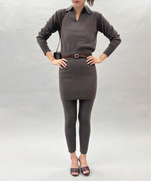 EDIT. FOR LULU（エディットフォールル）の「カシミヤミニスカート（スカート・レディース・ブラウン/ネイビー・FREE）」の9枚目の写真