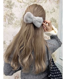 PHILLY（フィリー）の「フェイクファーリボンバレッタ（バレッタ/ヘアクリップ）」