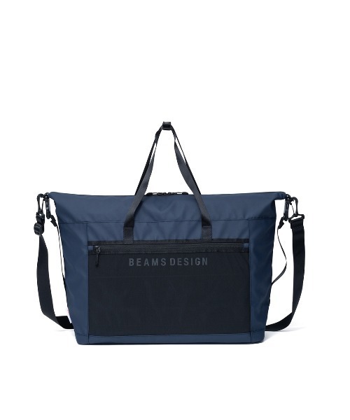 BEAMS DESIGN(ビームス デザイン)の「BEAMSDESIGN(ビームスデザイン)エラスティックメッシュ ボストンバッグ(ボストンバッグ・メンズ・サンドベージュ/ネイビー/ブラック・FREE)」の2枚目の写真