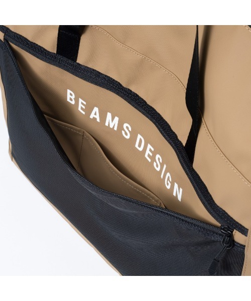 BEAMS DESIGN(ビームス デザイン)の「BEAMSDESIGN(ビームスデザイン)エラスティックメッシュ ボストンバッグ(ボストンバッグ・メンズ・サンドベージュ/ネイビー/ブラック・FREE)」の4枚目の写真