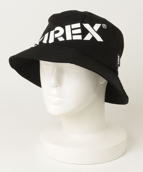AVIREX(アヴィレックス)の「AVIREX / AX DIAGONAL LOGO BUCKET HAT / 81264100(ハット・メンズ・ブラック・FREE)」の2枚目の写真