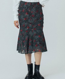 ROSE BUD | (CREOLME)FLOWER PRINT SKIRT(スカート)