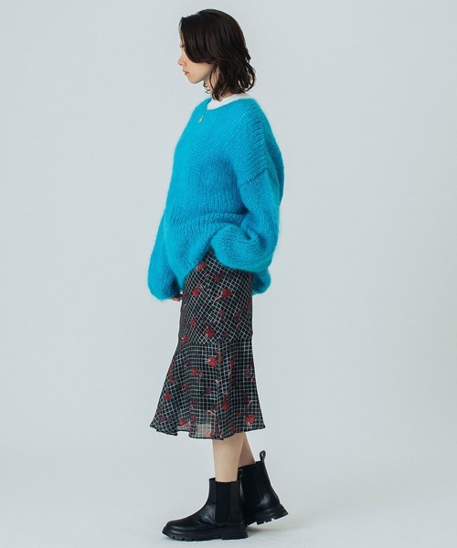 ROSE BUD（ローズバッド）の「(CREOLME)FLOWER PRINT SKIRT（スカート・レディース・イエロー/ブラック・ONE SIZE）」の21枚目の写真