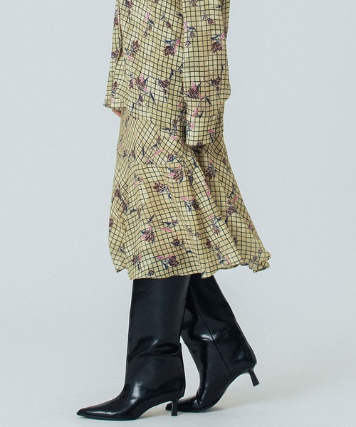 ROSE BUD（ローズバッド）の「(CREOLME)FLOWER PRINT SKIRT（スカート・レディース・イエロー/ブラック・ONE SIZE）」の16枚目の写真