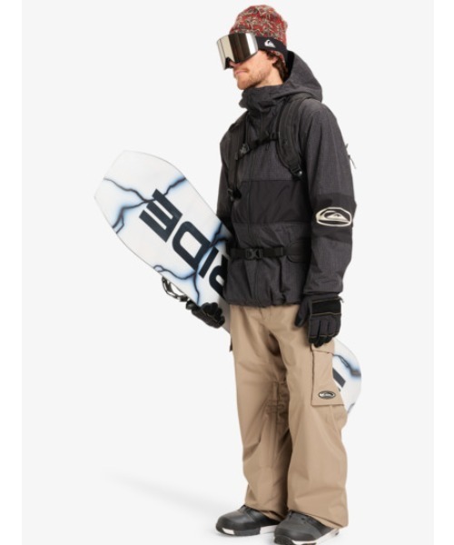 Quiksilver（クイックシルバー）の「HIGH IN THE HOOD JK/クイックシルバーナイロンジャケット（マウンテンパーカー・メンズ・ブラック/ベージュ/レッド・MEDIUM/LARGE/X-LARGE/X-SMALL/SMALL）」の16枚目の写真