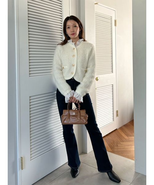 SNIDEL(スナイデル)の「フラップボストンバッグ(ボストンバッグ・レディース・アイボリー/ブラック/キャメル/イエロー・F)」の19枚目の写真