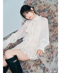 LILY BROWN（リリーブラウン）の「ドレープフリルセットアップ（ワンピース）」