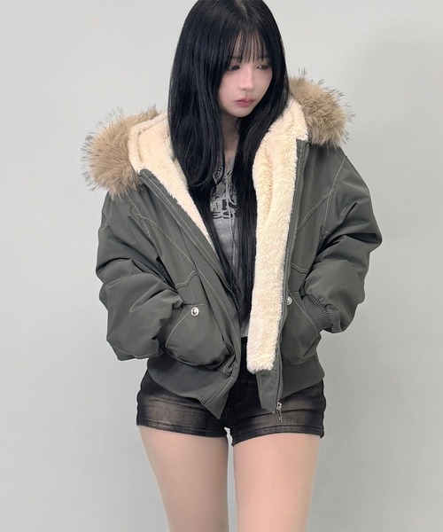 gant far down flight jacket 短丈　ファー取り外し可 gant far down flight jacket 短丈 ファー取り外し可