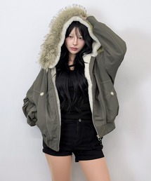 FOLLOWIN（フォロウィン）の「【新色追加 動画あり FLW MADE ファー取り外し可能 UNISEX】【お気に入り登録者51","000人突破!】2WAYファー フードジャケット（ブルゾン）」